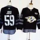 men's Ice Hockey Activewear Predators Uniform #59 Roman Josi Jerseys Black 100 Anniversary Shirts