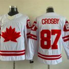men's Ice Hockey Uniform #87 Sidney Crosby Jerseys Canada 2022 Beijing Winter Olympic White Shirts