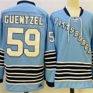 men's Ice Hockey Penguins Uniform #59 Jake Guentzel Jerseys 2022 Light Blue Heritage Classics Shirts