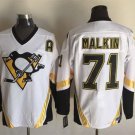 men's Ice Hockey Penguins Uniform #71 Evgeni Malkin Jerseys 2002-03 Vintage White Throwback Shirts
