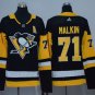 women's Ice Hockey Penguins Uniform #71 Evgeni Malkin Jerseys Black Home Player Game ladys Shirts