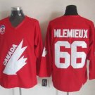 men's Ice Hockey Uniform #66 Mario Lemieux Jerseys 1991 Canada Cup Team Vintage Red Throwback Shirts