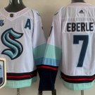 men's Ice Hockey Kraken Uniform #7 Jordan Eberle Jerseys White Away 2021-22 Season Inaugural Shirts