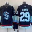 men's Ice Hockey Kraken Uniform #29 Vince Dunn Jerseys Navy Home Team Game Player Shirts