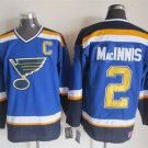 men's Ice Hockey SL Blues Uniform #2 Al MacInnis Jerseys 2014-15 Vintage Blue Throwback Shirts