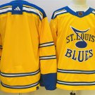 men's Ice Hockey St. Louis Blues Uniform Blank Jerseys Yellow 22-23 Reverse Retro 2.0 Player Shirts