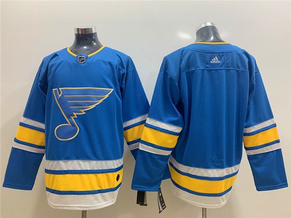 men's Ice Hockey St. Louis Blues Uniform Blank Jerseys Blue Alternate Third Team Game Player Shirts