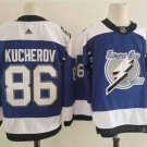 men's Hockey Lightning Uniform #86 Nikita Kucherov Jerseys Blue 2021 Reverse Retro Special Shirts