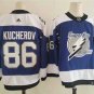 men's Hockey Lightning Uniform #86 Nikita Kucherov Jerseys Blue 2021 Reverse Retro Special Shirts