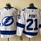 men's Ice Hockey Lightning Uniform #21 Brayden Point Jerseys White Away Team Game Player Shirts