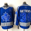men's Ice Hockey Maple Leafs Uniform #34 Auston Matthews Jerseys Royal 2021 Reverse Retro Shirts