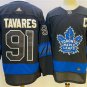 men's Ice Hockey Maple Leafs Uniform #91 John Tavares Jerseys 2023 Black Alternate Reversible Shirts
