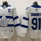 men's Ice Hockey Maple Leafs Uniform #91 John Tavares Jerseys White 2018 Stadium Series Shirts