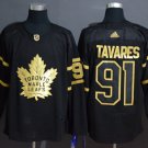 men's Ice Hockey Activewear Maple Leafs Uniform #91 John Tavares Jerseys Black Golden Edtion Shirts