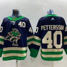 men's Hockey Canucks Uniform #40 Elias Pettersson Jerseys Navy 22-23 Reverse Retro Special Shirts