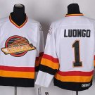 men's Ice Hockey Canucks Uniform #1 Kirk McLean Jerseys 1989 Vintage White Throwback Shirts
