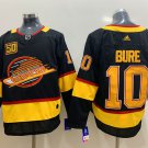 men's Ice Hockey Canucks Uniform #10 Pavel Bure Jerseys Black 50th Anniversary Flying Skate Shirts