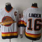 men's Ice Hockey Canucks Uniform #16 Trevor Linden Jerseys 1989 Vintage White Throwback Shirts