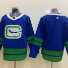 men's Ice Hockey Vancouver Canucks Uniform Blank Jerseys Royal 2020 Alternate Third Player Shirts