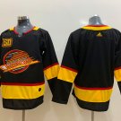 men's Ice Hockey Vancouver Canucks Uniform Blank Jerseys Black 50th Anniversary Flying Skate Shirts