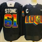 men's Ice Hockey Golden Knights Uniform #61 Mark Stone Jerseys 2022 Black Pride Night Fashion Shirts
