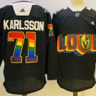 men's Ice Hockey Golden Knights Uniform #71 William Karlsson Jerseys 2022 Black Pride Night Shirts