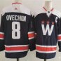 men's Ice Hockey Capitals Uniform #8 Alexander Ovechkin Jerseys Navy 2021 Alternate Third Shirt
