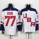 men's Hockey Activewear Uniform #77 T. J. Oshie Jerseys Team USA White 2016 World Cup Game Shirts