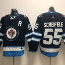 men's & youth Ice Hockey Jets Uniform #55 Mark Scheifele Jerseys Navy Home Team Game Player Shirt