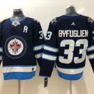 men's & youth Ice Hockey Jets Uniform #33 Dustin Byfuglien Jerseys Navy Home Team Game Player Shirt