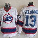 men's & youth Ice Hockey Jets Uniform #13 Teemu Selanne Jerseys 1992 Vintage White Throwback Shirt