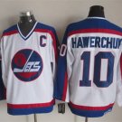 men's Ice Hockey Jets Uniform #10 Dale Hawerchuk Jerseys 1989 Vintage White Throwback Shirt