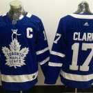 men's Ice Hockey Maple Leafs Uniform #17 Wendel Clark Jerseys Blue Home Team Game Player Shirts