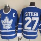 men's Hockey Maple Leafs Uniform #27 Darryl Sittler Jerseys 1991 75TH Vintage Blue Throwback Shirt