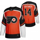 men's Ice Hockey Flyers Uniform #14 Sean Couturier Jerseys Orange 2021 Reverse Retro Player Shirt