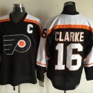 men's Ice Hockey Flyers Uniform #16 Bobby Clarke Jerseys 1997-98 Vintage Black Throwback Shirt