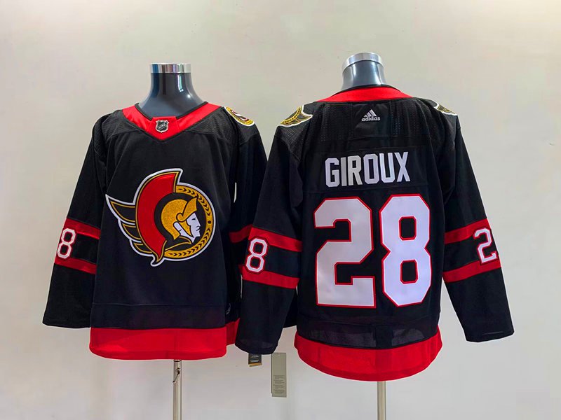men's Ice Hockey Senators Uniform 28 Claude Giroux Jerseys Black 2021