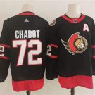 men's Ice Hockey Senators Uniform #72 Thomas Chabot Jerseys Black 2021 Home Team Game Player Shirt