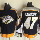 men's Ice Hockey Predators Uniform #47 Alexander Radulov Jerseys 2006 Vintage Black Throwback Shirt