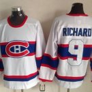 men's Ice Hockey Canadiens Uniform #9 Maurice Richard Jerseys 1945 Vintage White Throwback Shirt