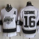 men's Ice Hockey LA Kings Uniform #16 Marcel Dionne Jerseys 1992-93 Vintage White Throwback Shirt