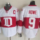 men's Ice Hockey Wings Uniform #9 Gordie Howe Jerseys 2008-09 Vintage White Throwback Shirt