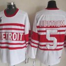 men's Ice Hockey Wings Uniform #5 Nicklas Lidstrom Jerseys 75th Vintage White Throwback Shirt