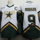 men's Ice Hockey Stars Uniform #9 Mike Modano Jerseys 2000's Vintage White Throwback Shirt