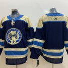 men's Ice Hockey Columbus Blue Jackets Uniform Blank Jerseys Alternate Navy Third Team Game Shirt
