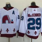 men's Ice Hockey Avalanche Uniform #29 Nathan MacKinnon Jerseys White 2021 Reverse Retro Shirt