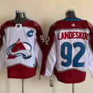 men's Ice Hockey Avalanche Uniform #92 Gabriel Landeskog Jerseys White Away Team Game Player Shirt
