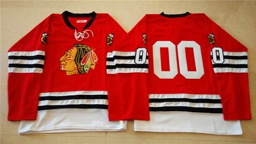 men's Ice Hockey Blackhawks Uniform #00 Clark Griswold Jerseys Vintage Red Throwback Shirt