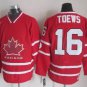 men's Ice Hockey Activewear Canada Uniform #16 Jonathan Toews Jerseys Red 2010 Olympics Shirt