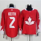 men's Ice Hockey Activewear Canada Uniform #2 Duncan Keith Jerseys 2016 World Cup Game Red Shirts